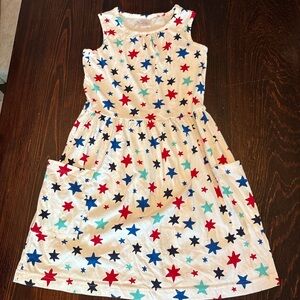 Hanna Andersson Starry Kids Dress - Red, Blue, and Black